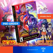 ภาพขนาดย่อของภาพหน้าปกสินค้า[พร้อมจัดส่ง) Nintendo Switch 1) Pokemon Scarlet (แผ่นเกม), 2) Pokemon Violet (แผ่นเกม) , 3) Double Pack Pokemon Violet & Scarlet (แผ่นเกมแพ็คคู่), 4)Double Pack แผ่นเกม+กล่องสีทอง/ Zone Asia Eng. จากร้าน Tinzshop บน Lazada ภาพที่ 5