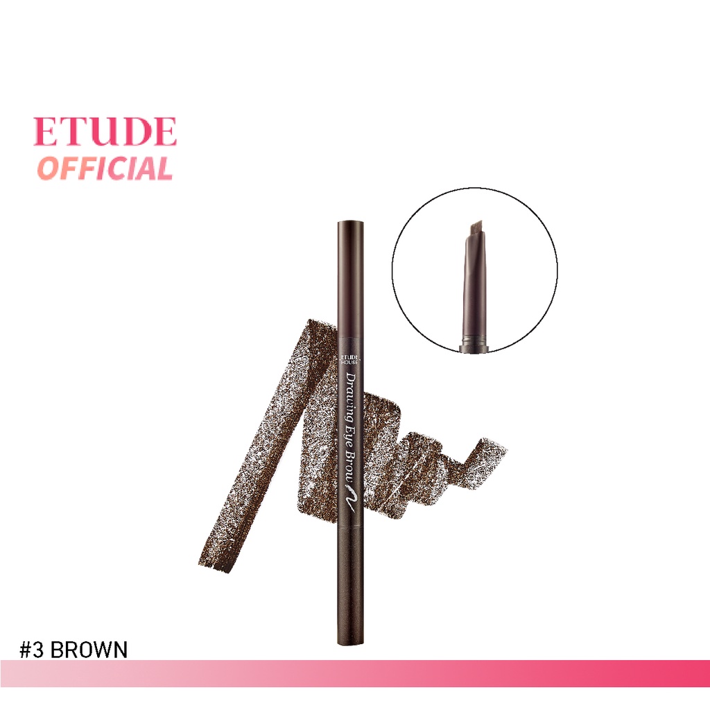 ✣▽◆  ETUDE Drawing Eye Brow -3 Brown อีทูดี้ ดินสอเขียนคิ้ว (จำนวน 1 แท่ง)