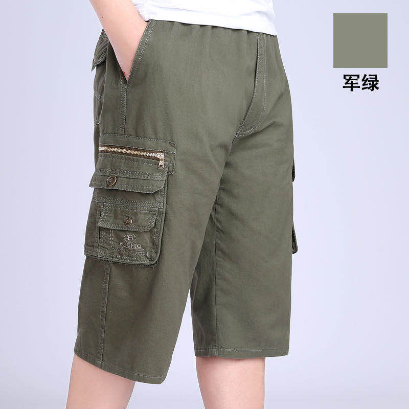 Cargo Shorts กางเกง ขาสั้น ผู้ชาย หลายกระเป๋า กระเป๋ากล่อง ( ไซส์ 28-42