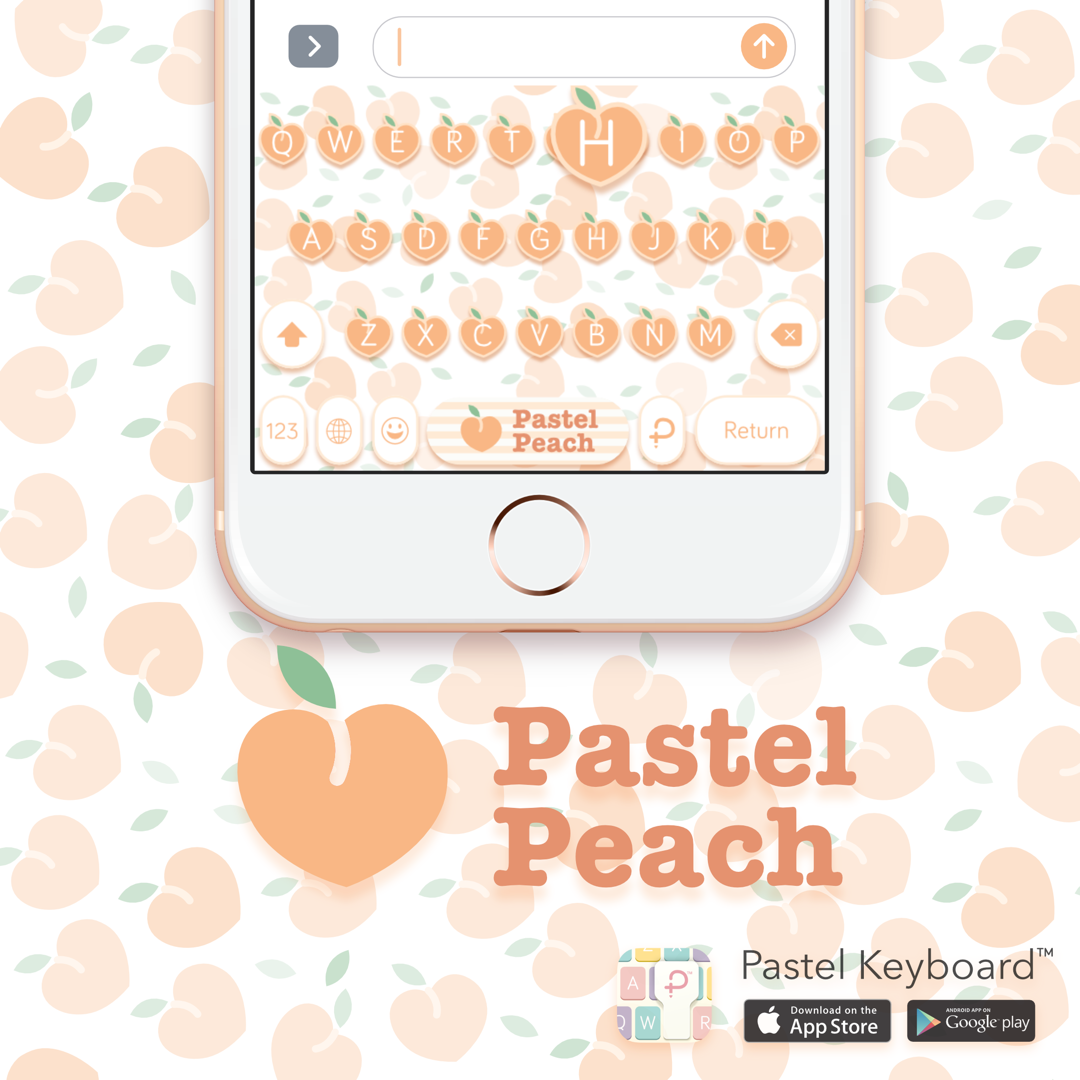 Pastel Peach Keyboard Theme⎮(E-Voucher) for Pastel Keyboard App