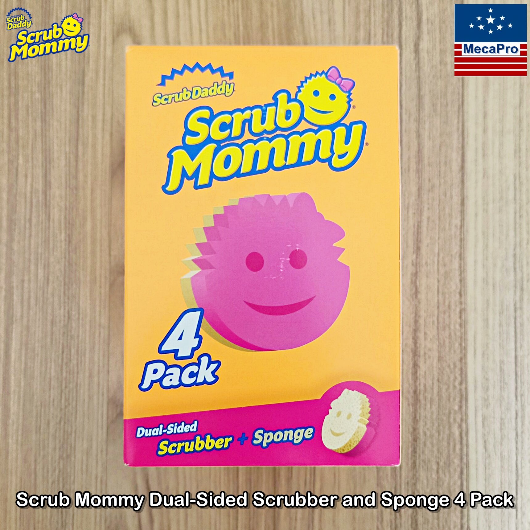Scrub Daddy® Scrub Mommy® Dual-Sided Scrubber and Sponge ฟองน้ำอเนกประสงค์  แบบ 2 ด้าน ที่ขัด + ฟองน้ำ