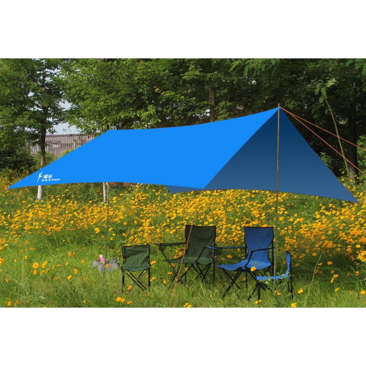 ฟลายชีท FLYTOP เต็นท์พับเก็บ สี น้ำเงิน ขนาด 300 x 300 ซม.  เต้นท์สนาม  เต้นท์เดินป่า  เต้นท์นอน  เต้นท์สนามใหญ่  เต้นท์เด็ก  เต้นท์สนาม4คน ของแท้