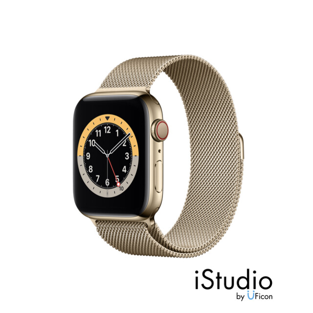 Apple Watch Series 6 GPS + Cellular Stainless Steel Case [iStudio by UFicon]