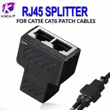 ภาพขนาดย่อของภาพหน้าปกสินค้าหัวต่อแยกสายแลน ออกเป็น 2 เส้น(ใช้ได้ทีละเส้น) RJ45 Cat6 Cat5e Splitter 1 to 2 Way LAN Network Ethernet Adapter จากร้าน Kacha it บน Lazada