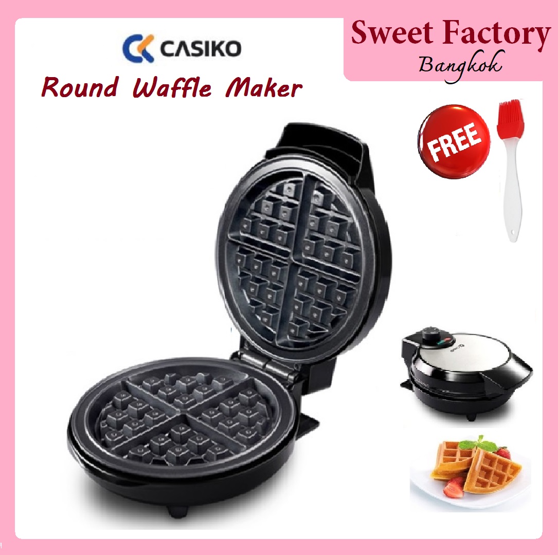 เครื่องทำวาฟเฟิลกลมหนา CASIKO รุ่น CK-5017 Waffle Maker แถมฟรี อุปกรณ์เบเกอรี่ แถมฟรีอุปกรณ์เบเกอรี 1 ชิ้น