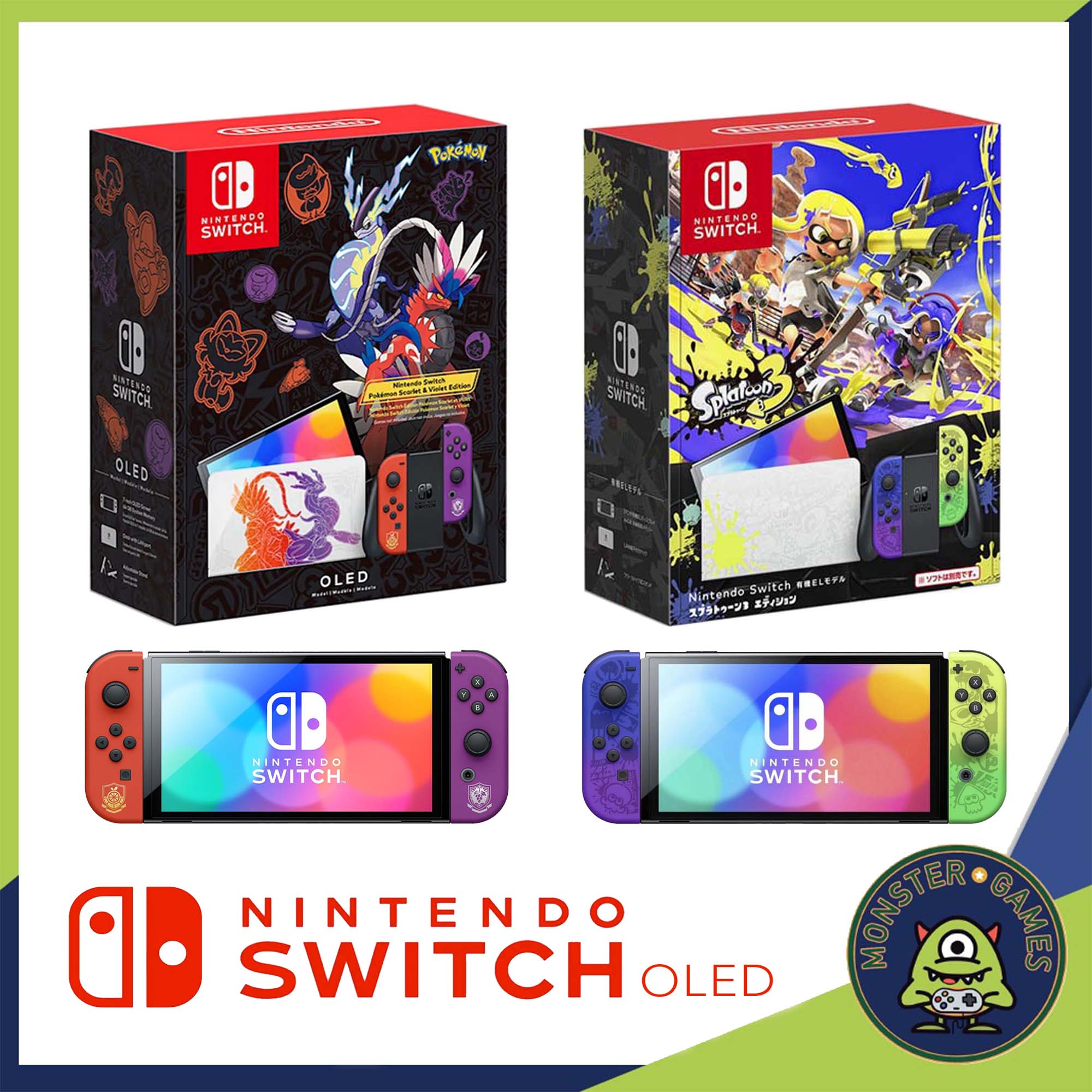 เครื่อง Nintendo Switch OLED Splatoon 3 Pokemon Edition (เครื่อง Switch ...