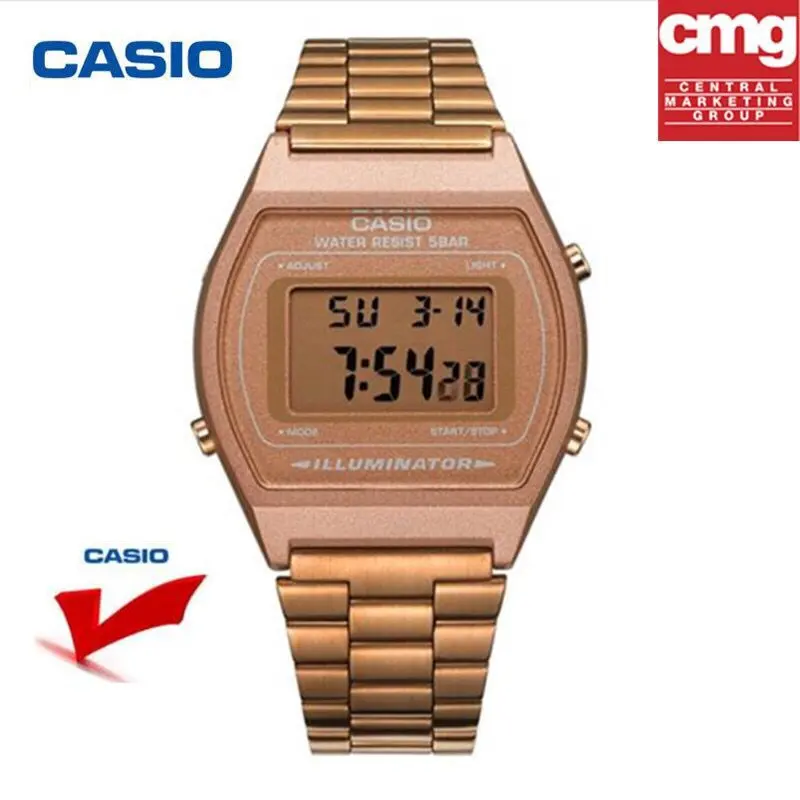 ภาพหน้าปกสินค้านาฬิกา Casio (ประกัน 1 ปี) นาฬิกาข้อมือผู้หญิง B640WC-5ADF สายสแตนเลสเคลือบทอง จากร้าน VC store บน Lazada