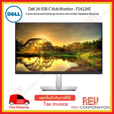 P2422HE Dell 24 USB-C Hub Monitor - P2422HE Warranty 3 Year Onsite Service Full HD 1920 x 1080 Monitor 24 Inch P2422HE HDMI,Display port,USB Type C,PD up to 65 W