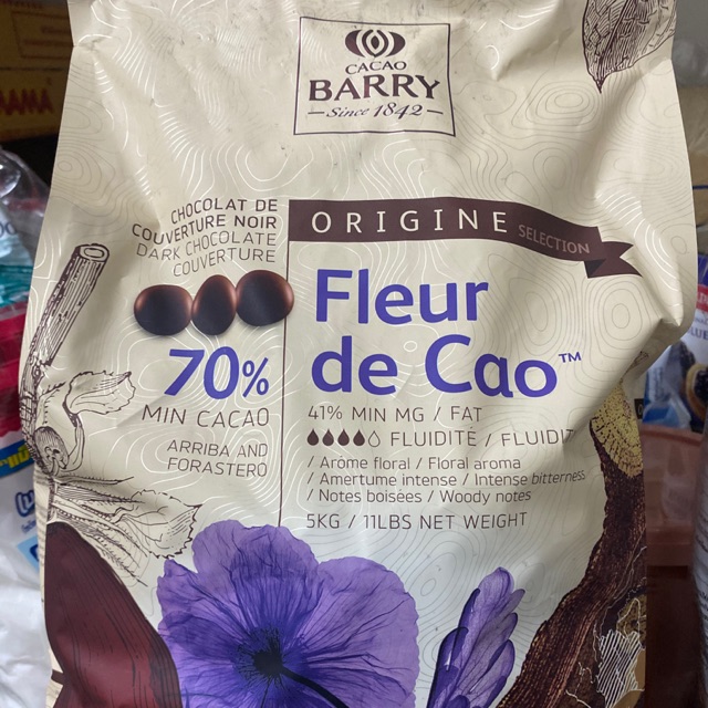 Dark chocolate cocao barry couverture 70 % แบบแบ่งขาย 150 กรัม