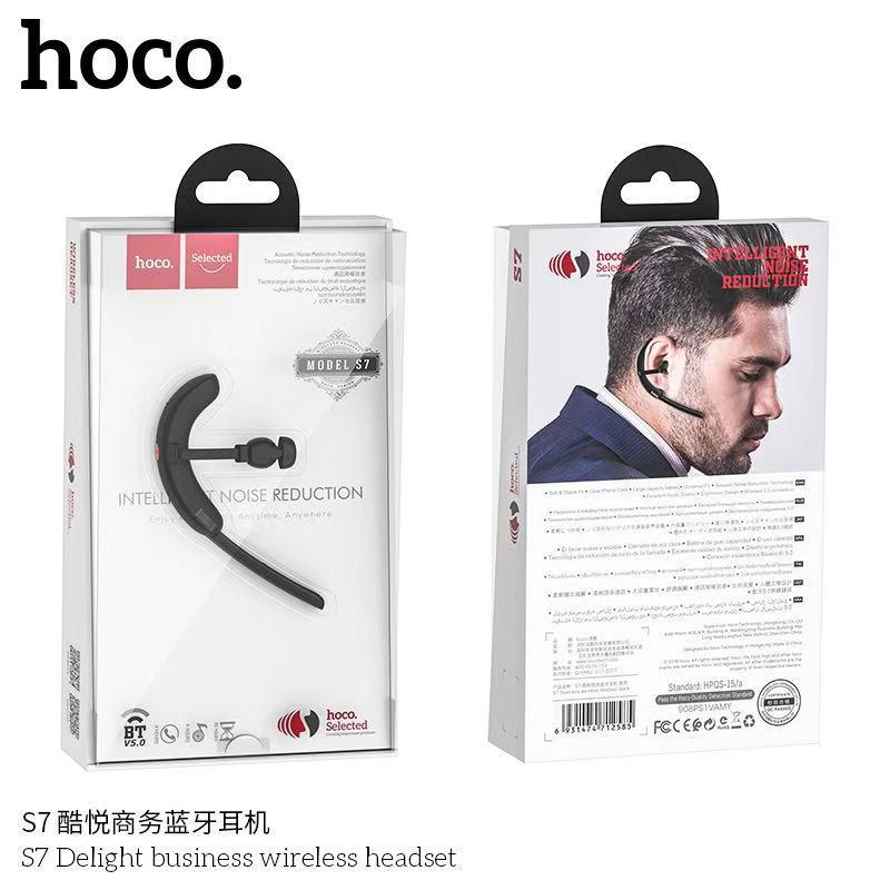 Hoco S7 หูฟังบลูทูธข้างเดียวไร้สาย ของแท้ 100%