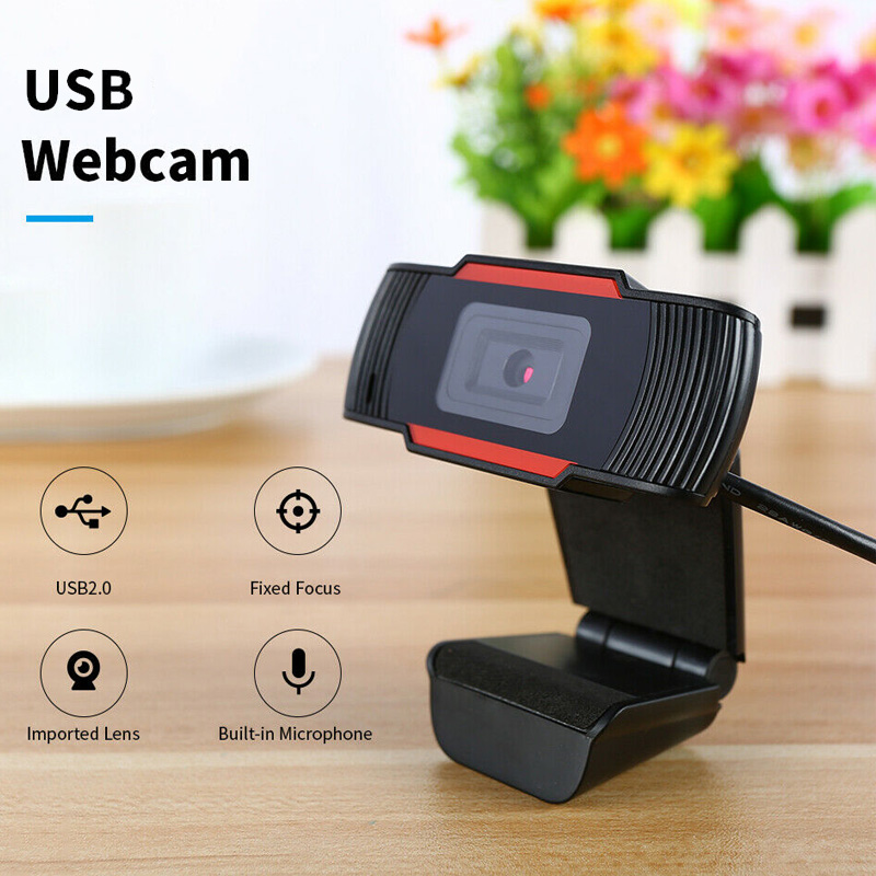 กล้องคอมพิวเตอร์ เว็บแคม 720p HD มีไมโครโฟนในตัว กล้องเว็บแคมสำหรับพีซีแล็ปท็อป 30 องศาหมุนได้ การประชุมทางวิดีโอ webcam BBK Trends