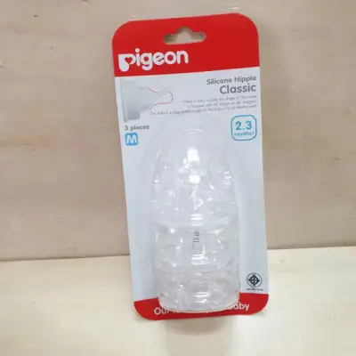 จุกนม พีเจ้น คอแคบ รุ่นคลาสสิค แพ็ค3 Pigeon Silicone Classic
