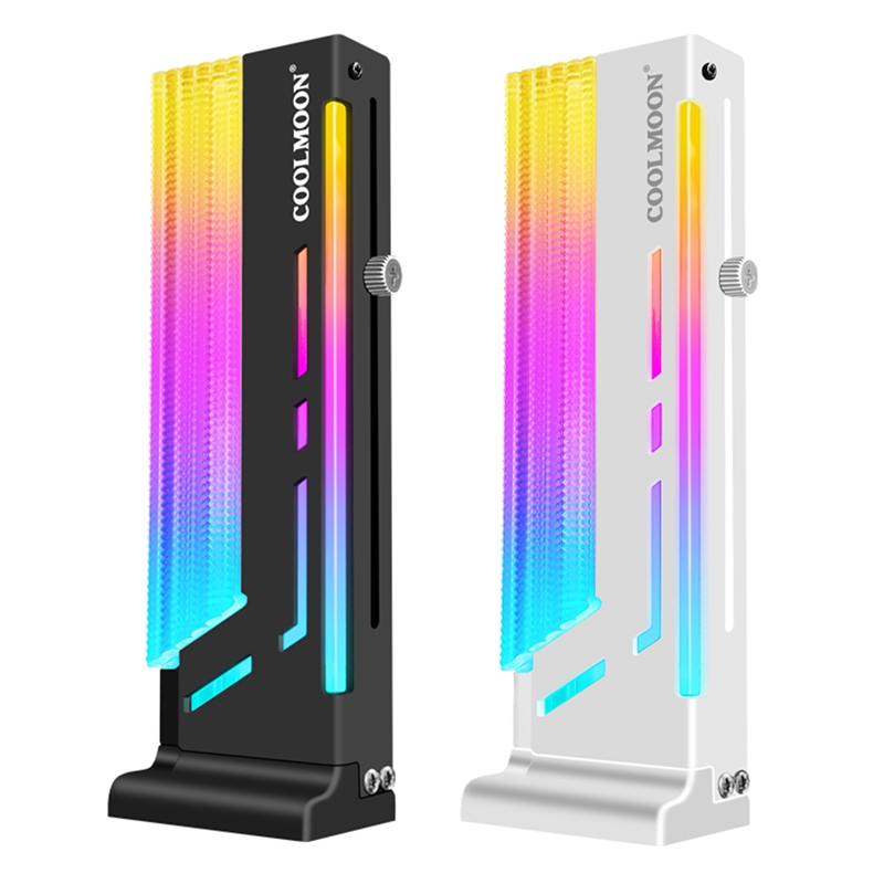 COOLMOON Graphics Card Holder 5V ARGB Vertical Graphics Stand GPU Bracket Video Card Support for Computer Case Chassis