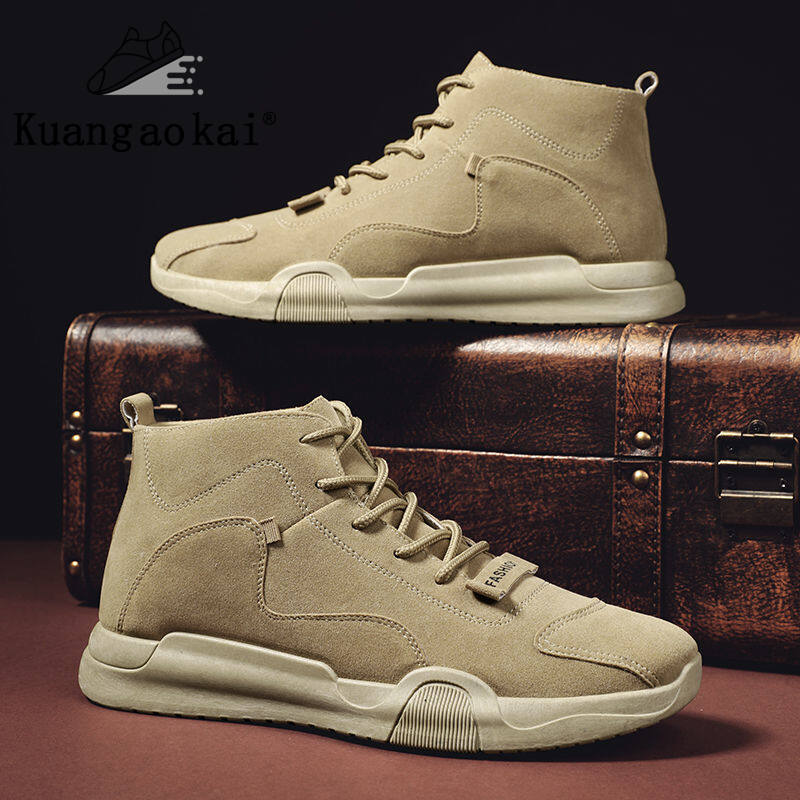 Pioneer Store 【Free Shipping ส่งฟรี】2021 ใหม่สไตล์เกาหลีของแนวโน้มของรองเท้ามาร์ตินแบบสบาย ๆ ทน