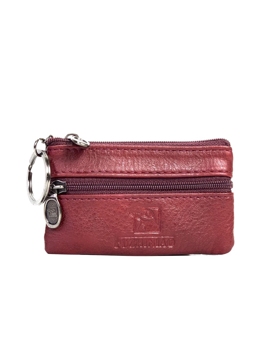 Chinatown Leather กระเป๋าหนังแท้ใส่เหรียญ กุญแจ หนังแท้ สีแดง