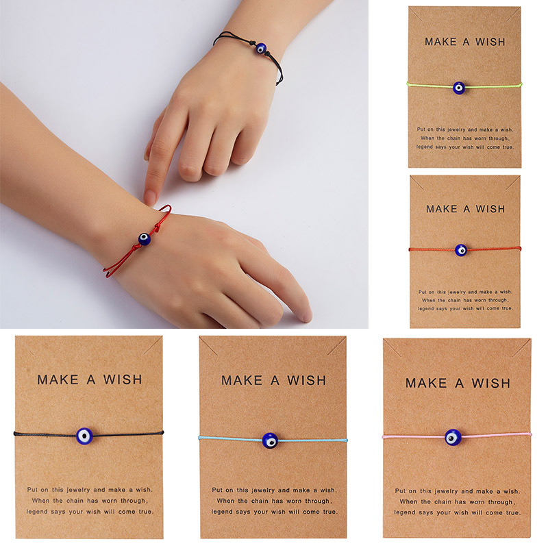 Evil Eye Bracelet for Women Men Turkish Blue Red String Bracelet Mal De