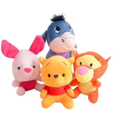 SFDGHDS Birthday Gift Cartoon Pendant Stuffed Animals Pig Ddonker Winnie the Pooh Bear Tigger Stuffed Toys Plush Dolls