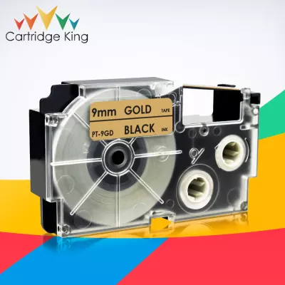9mm Labeling Tapes for Casio XR-9GD Black on Gold Compatible Tapes for Casio EZ Label Printer KL-120 KL-430 KL-60 Label Maker