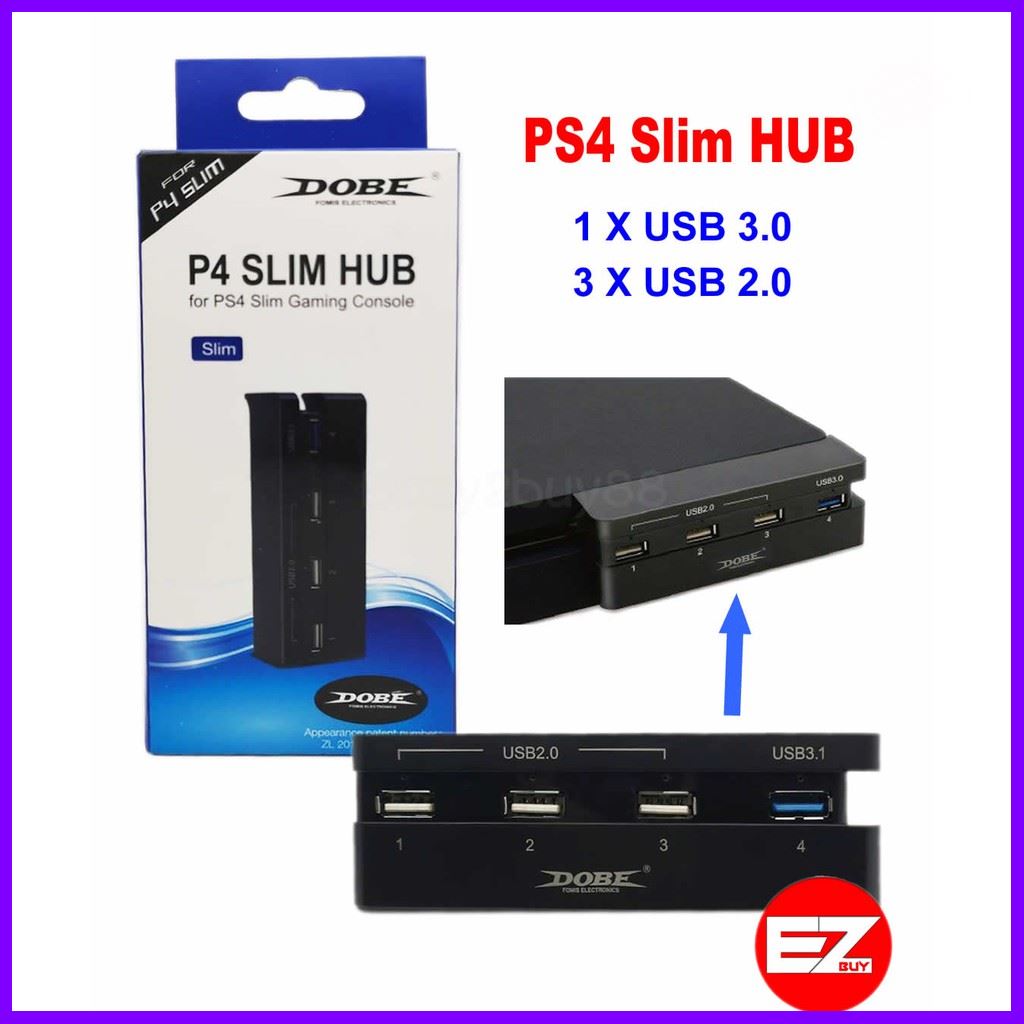 PS4 Slim USB HUB 3.0 + 2.0 4 พอร์ต DOBEแท้ โปรโมชั่นสุดคุ้ม โค้งสุดท้าย