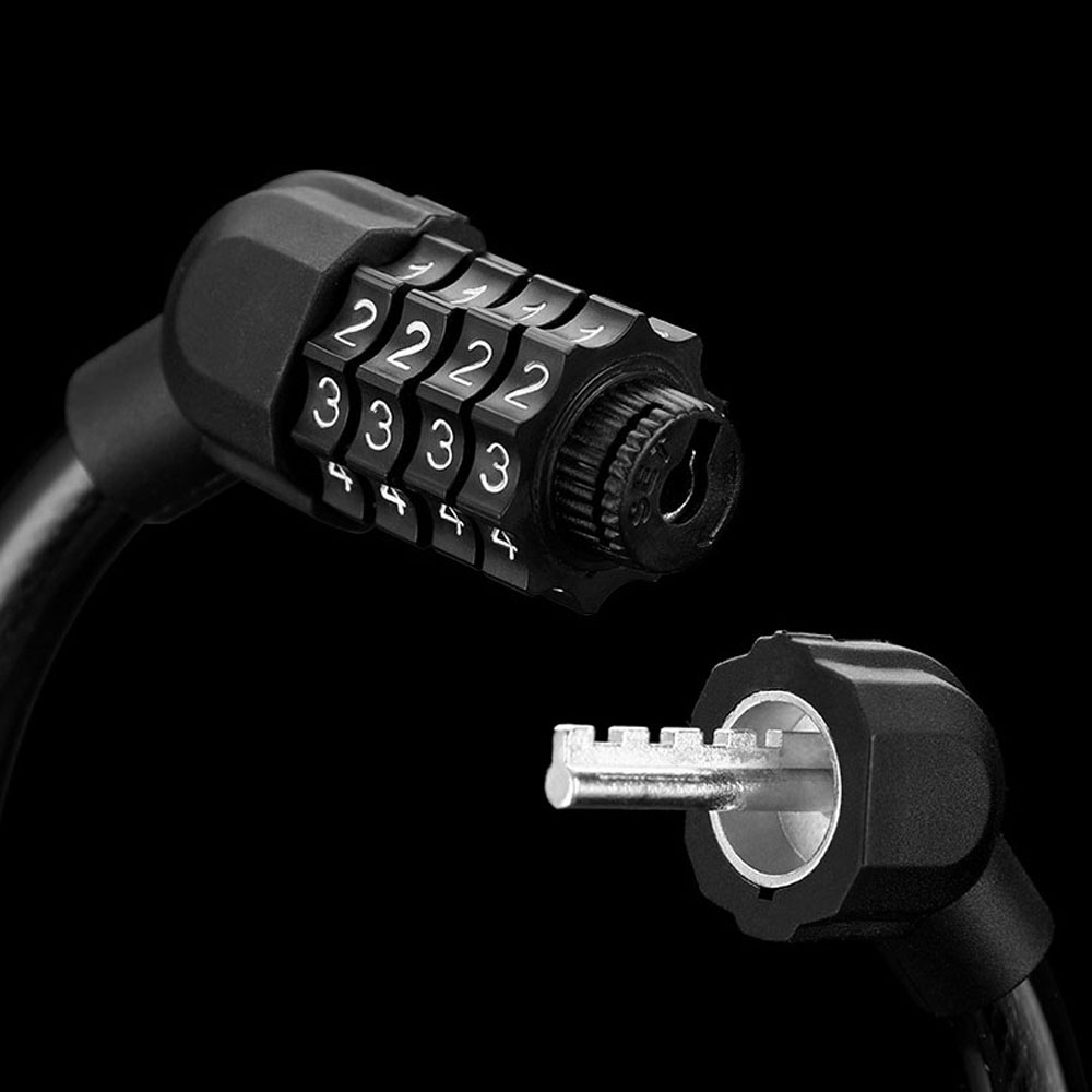 GVDRHNY Stainless Steel Cable Cable Digit Combination Code Combination Anti Theft Motorcycle Bicycle Lock Password Lock Security Lock Bicycle Accessories