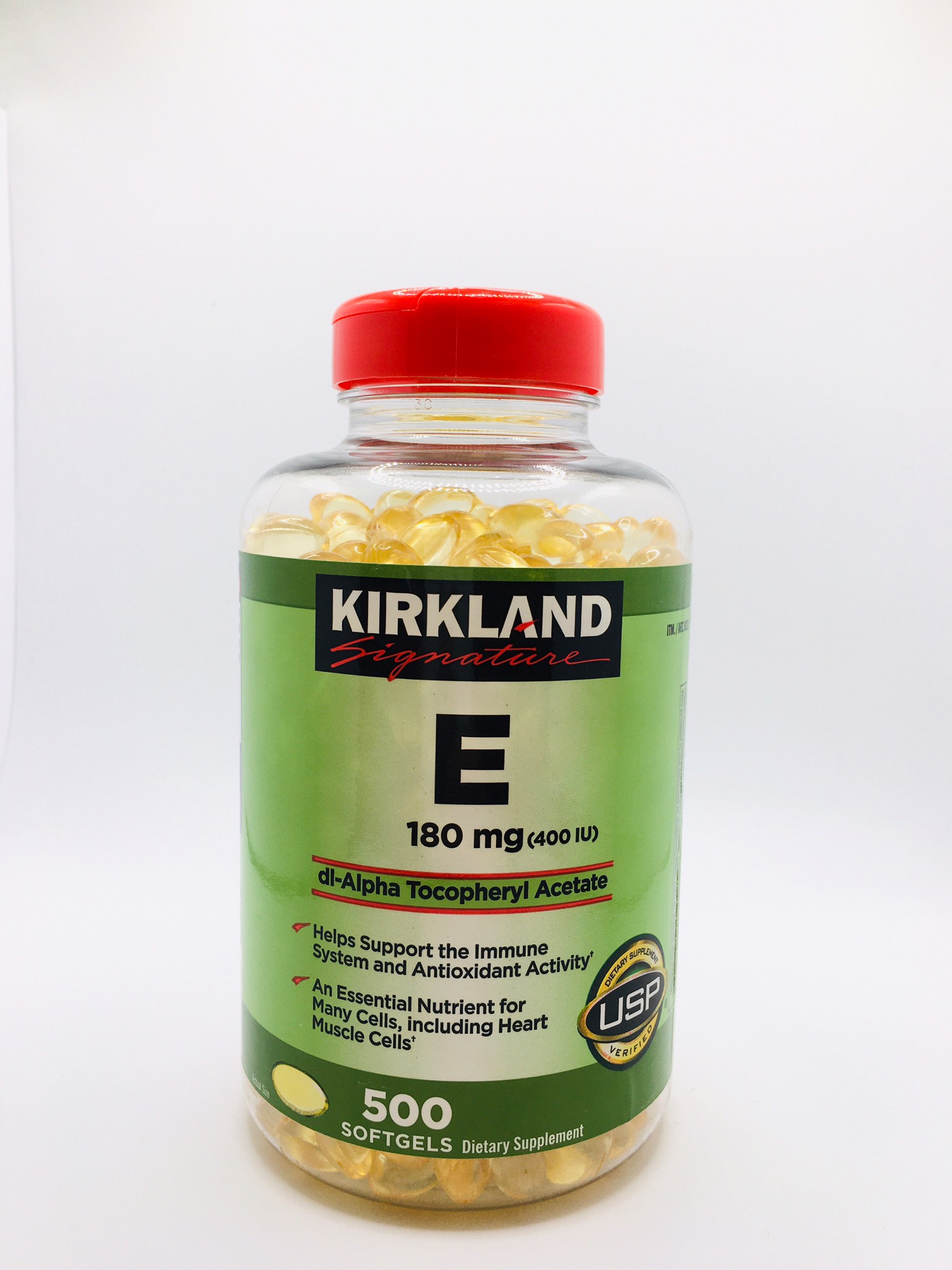 Kirkland Vitamin E 400IU วิตามินอี 180 mg 500 Softgels Lazada.co.th