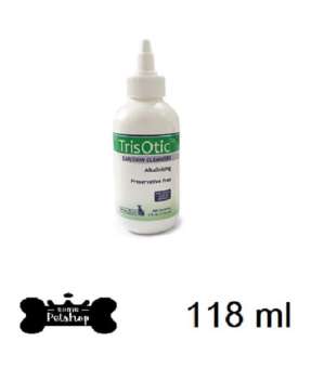 TrisOtic EAR Cleanser น้ำยาทำความสะอาดหู น้ำยาล้างหู น้ำยาในช่องหู สุนัข แมว ทริส โอติก ขนาด 118 Ml