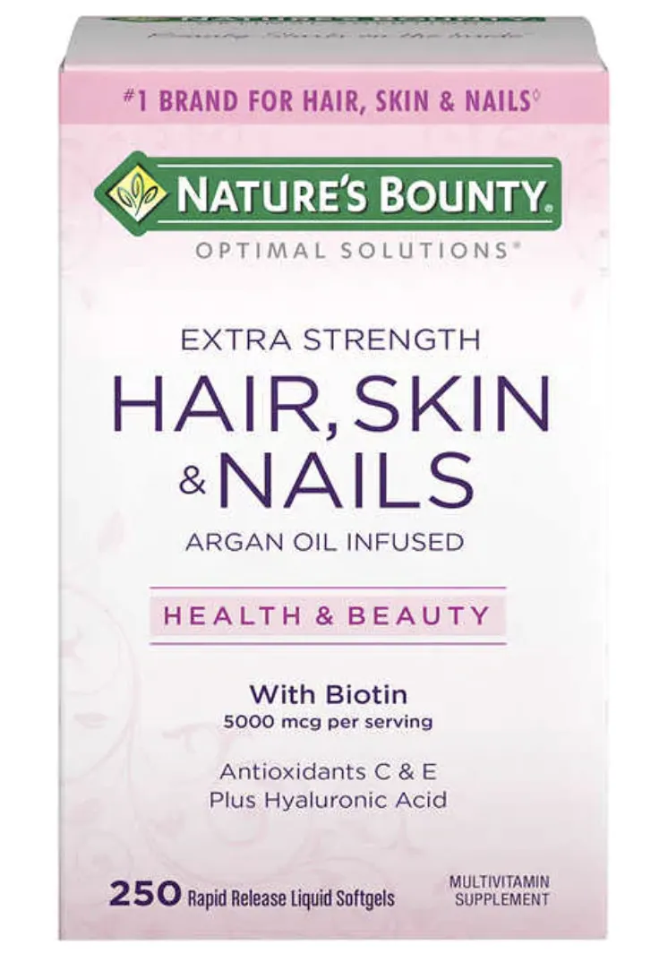 Exp.05/2022 Nature's Bounty Hair Skin and Nails 250 เม็ด กระปุกใหญ่ เพื่อการบำรุงผม ผิว เล็บ