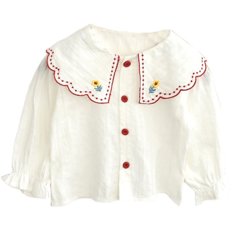Baby 03 years old girl's shirt spring and autumn fried street fashion