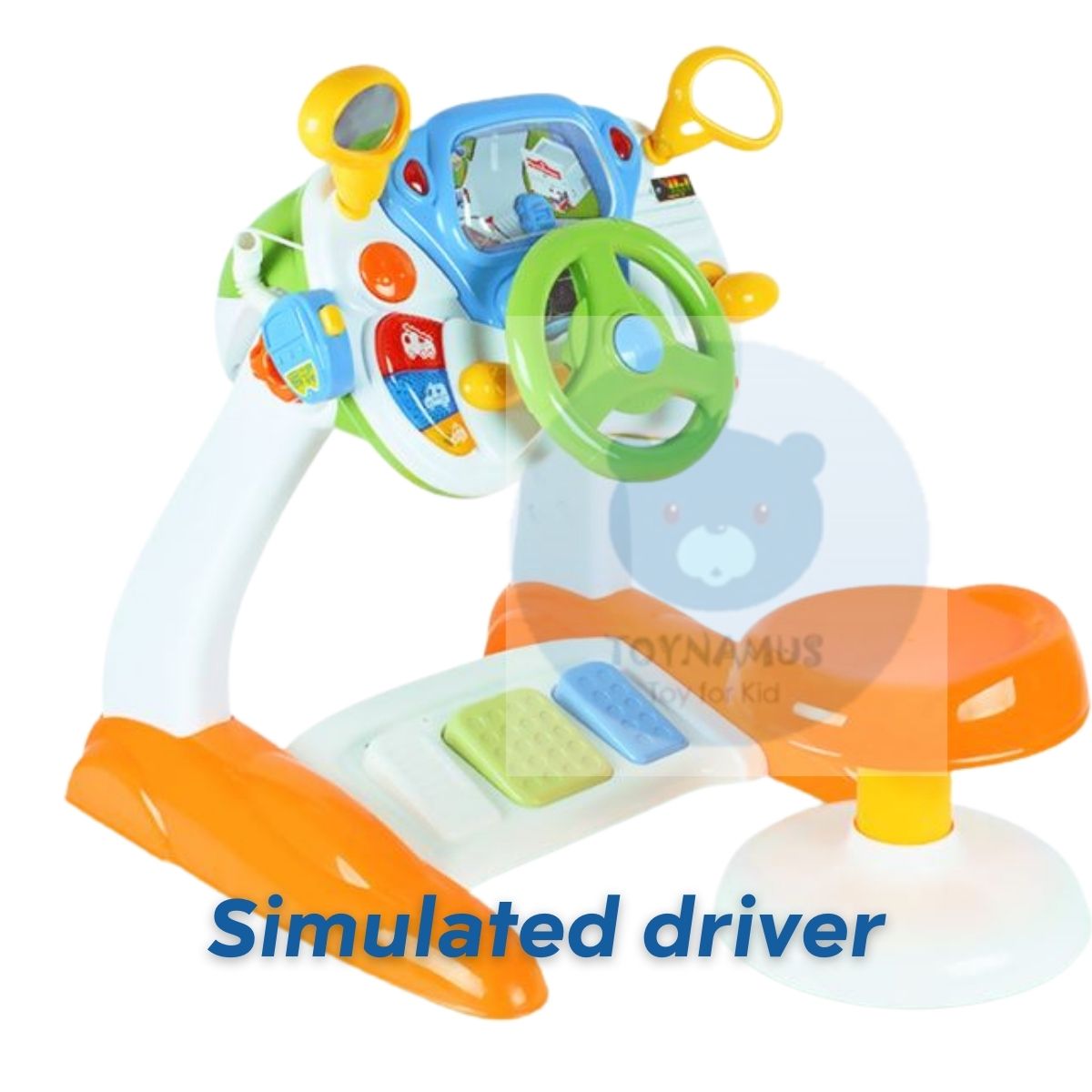 ของเล่นเด็ก Simulated driver พวงมาลัยหัดขับ พวงมาลัยบังคับ เกมส์ตู้ ฝึกขับ มีไฟ มีเสียงเพลง วอล์พูดได้จริง มีเก้าอี้ ราคา 2,290 บาท*ส่งฟรี