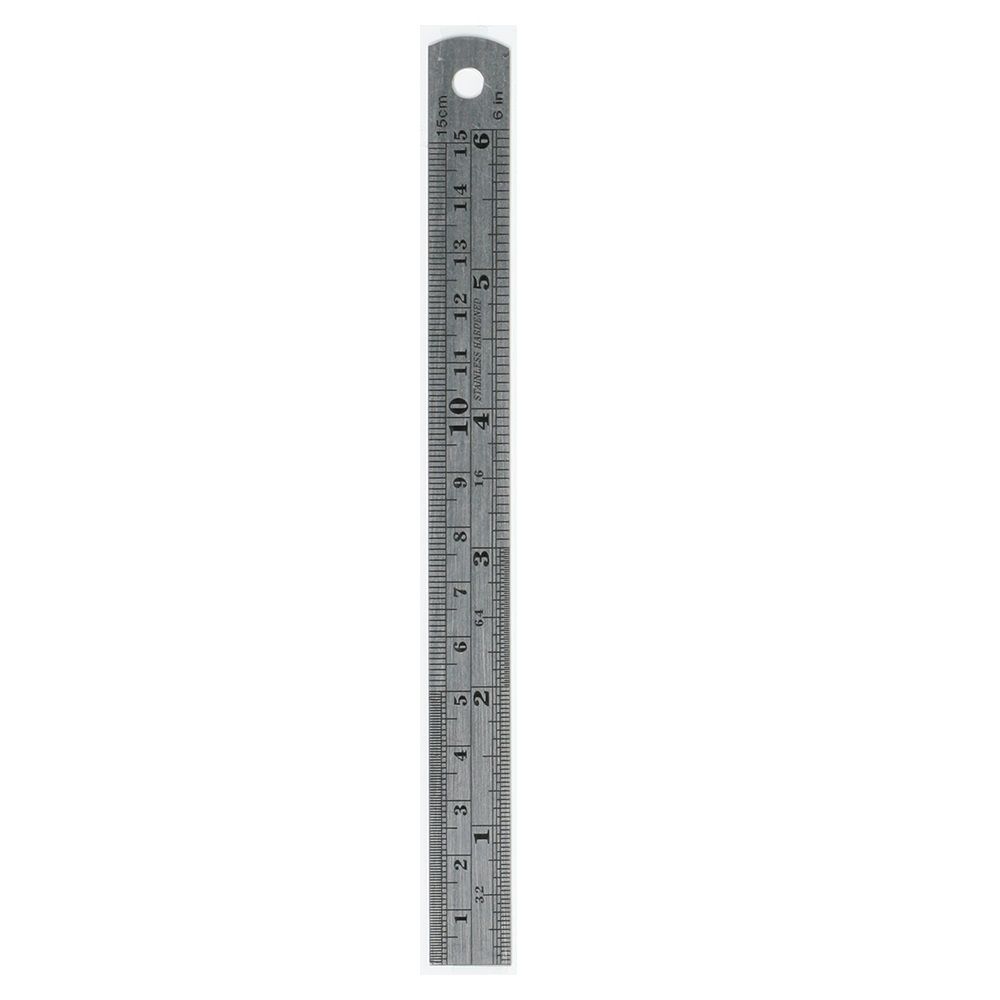 ไม้บรรทัดฟุตเหล็ก 6 นิ้ว sck   Metal ruler 6 inches  จำนวน 1 อัน