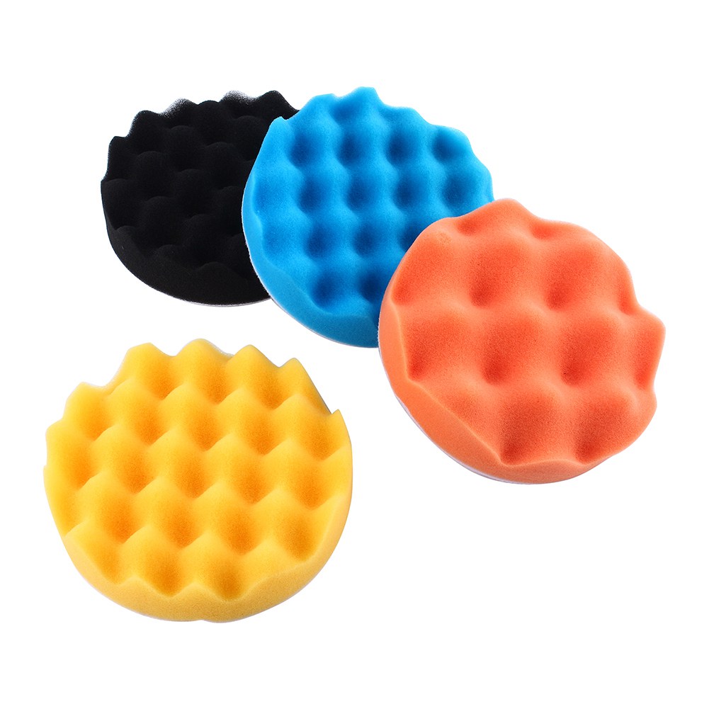 4Pcs 6 inch Car Cleaning Polishing Sponge Foam Pads Buffing Wax