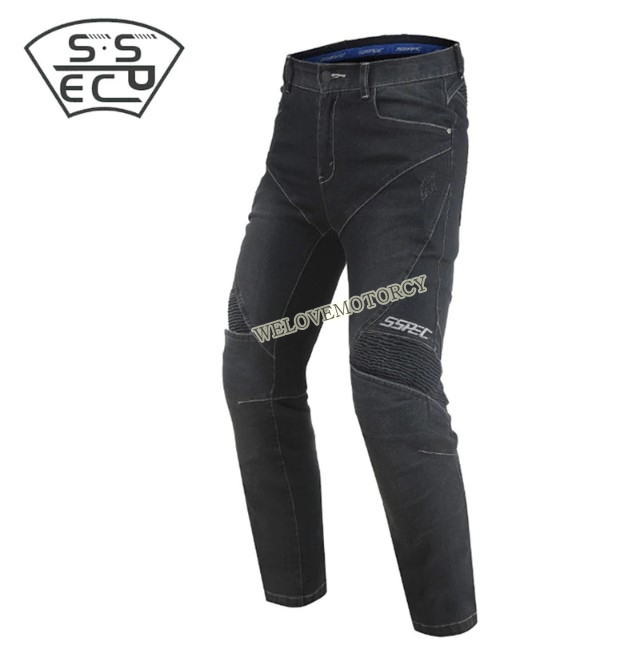 กางเกงขี่มอไซค์ กางเกงการ์ด กางเกงขี่มอเตอร์ไซค์ ผู้หญิงและผู้ชาย การ์ดCE กางเกงยีนส์ SSPEC ดำ