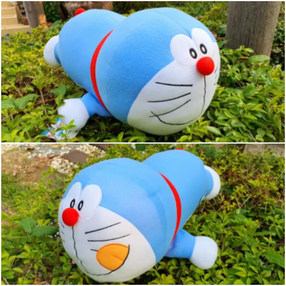 Sekiguchi Lying Down Black Cat Monchhichi Plush Toy (S)