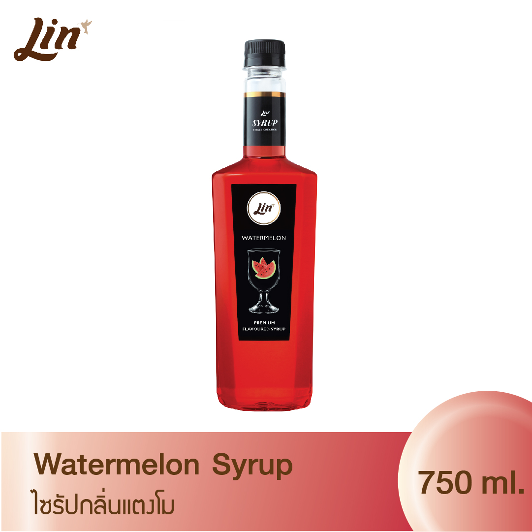 ลินไซรัป น้ำเชื่อมสำหรับมิกซ์ดริ๊งค์ กลิ่น แตงโม Lin Syrup ( Watermelon )