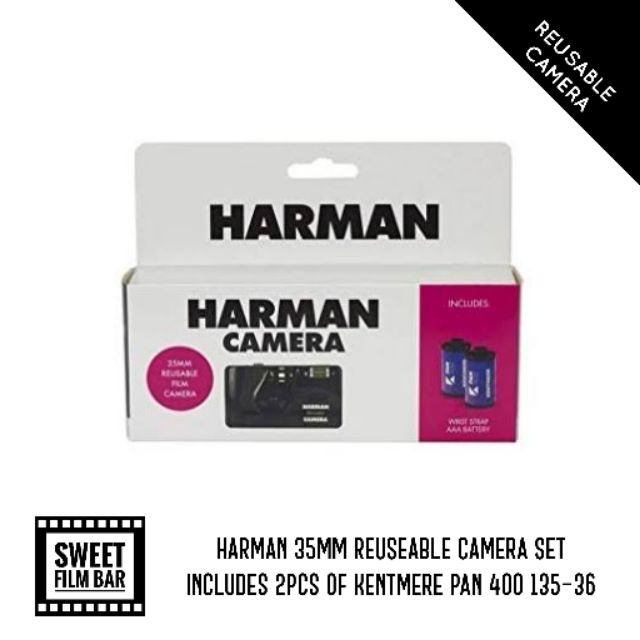 กล้องฟิล์ม [ซื้อกล้องแถมฟิล์ม 2 ม้วน] Harman Camera Set กล้องฟิล์มประหยัด แถมฟิล์ม Kentmere Pan 400 135-36 2 ม้วนในเซ็ท