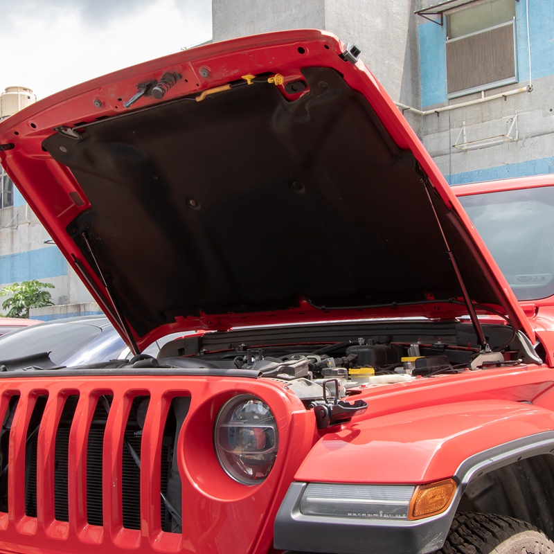 รถด้านหน้าตัวสนับสนุนเครื่องยนต์ไฮดรอลิกวงเล็บเครื่องยนต์ที่ยกฝากระโปรงรถยนต์สนับสนุนสำหรับ Jeep Wrangler JL 2018 2019