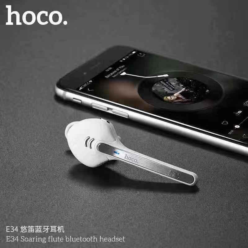 Hoco E34 หูฟังบลูทูธไร้สาย เสียงดี HiFi คุย+ฟังเพลงได้ Hoco Wireless Headset E34 Soaring Flute Earphone