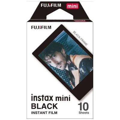 ◑❖ Fujifilm Instax mini film Bla frame (Exp10-2022) ฟิล์มโพลารอยด์ กรอบดำ