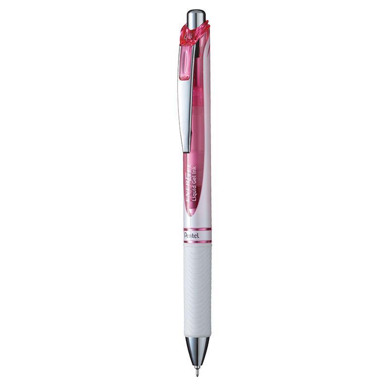 Electro48 เพนเทล ปากกาหมึกเจล รุ่น Energel BLN75PW-B ขนาด 0.5 มม. ด้ามสีมุก หมึกเจลสีแดง