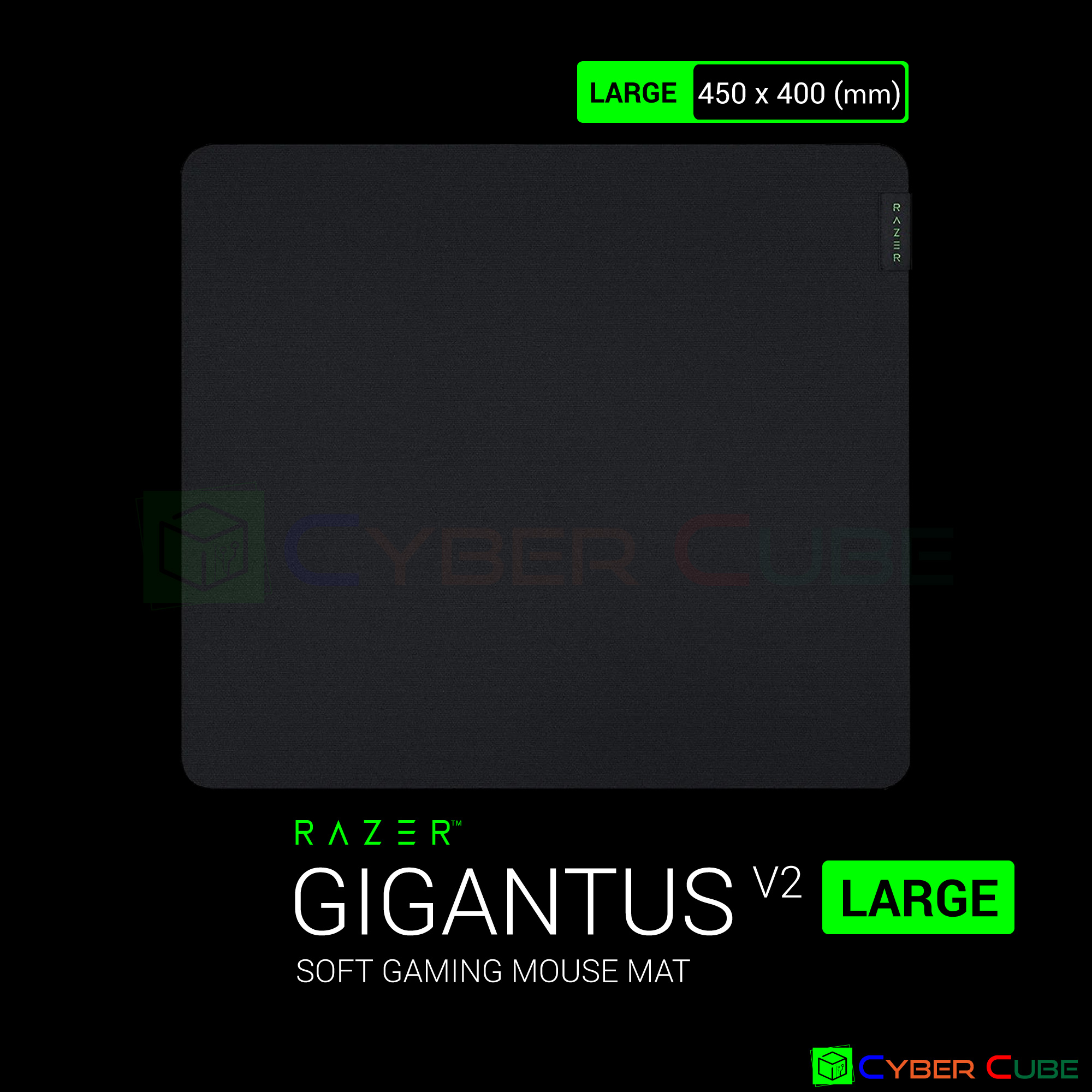 Razer Gigantus V2 - Large Soft Gaming Mouse Mat for Speed and Control / แผ่นรองเมาส์ (เม้าส์แพด) ( ของแท้ศูนย์ SYNNEX )