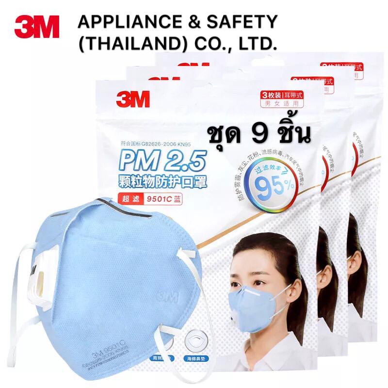 ?ของแท้สินค้าพร้อมส่ง? 3M 9501C N95 หน้ากากกันฝุ่น N95 PM2.5 ชนิดมีวาล์วระบายอากาศ (สีฟ้าอ่อน) ชนิดคล้องหู (ได้ 9 ชิ้น) ?ของแท้สินค้าพร้อมส่ง? 3M 9501C N95 หน้ากากกันฝุ่น N95 PM2.5 ชนิดมีวาล์วระบายอากาศ (สีฟ้าอ่อน) ชนิดคล้องหู (ได้ 9 ชิ้น)