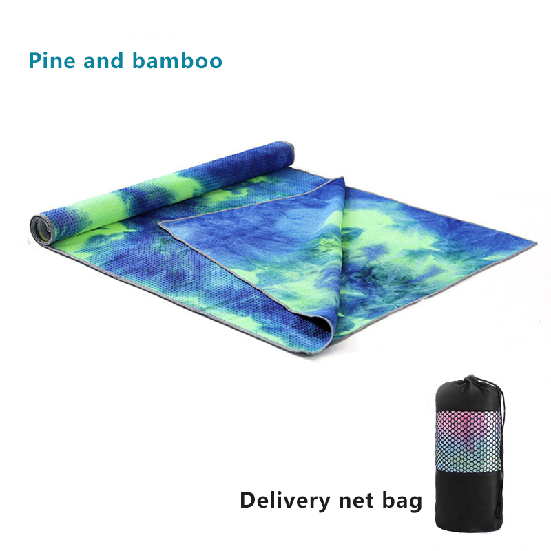 Non Slip Printed Tiedye Yoga Mat Cover Towel Anti Skid Microfiber Yoga