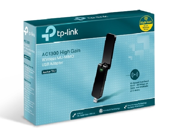 TP-LINK Archer T4U ตัวรับ Wi-Fi WIRELESS ADAPTER USB DUAL BAND AC1200/AC1300 (ARCHER-T4U) - รับประกันตลอดอายุการใช้งาน
