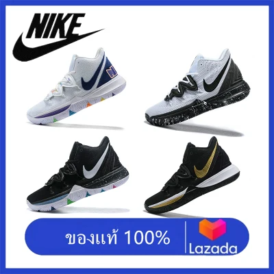 Nike Kyrie 5 Generation Confetti Men's and Women Basketball Shoes Breathable Shock Absorption Wear Resistant Wraparound sports shoes ไนกี้ รองเท้าบาสเก็ตบอล รองเท้าผ้าใบ