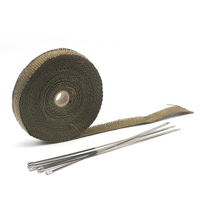 ZSDTRP 5/10/15M Car Moto Heat Shield Wrap Turbo Exhaust Heat Tape Wrap