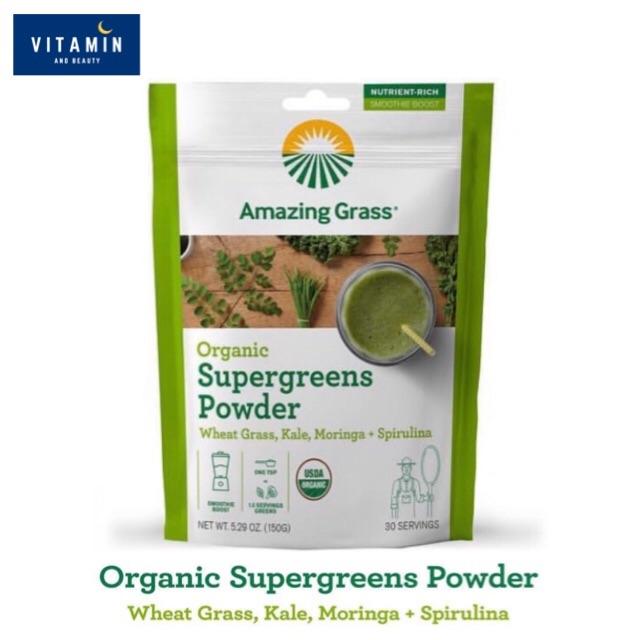 รีวิว Amazing Grass, Organic SuperGreens Powder, 5.29 oz (150 g) Super