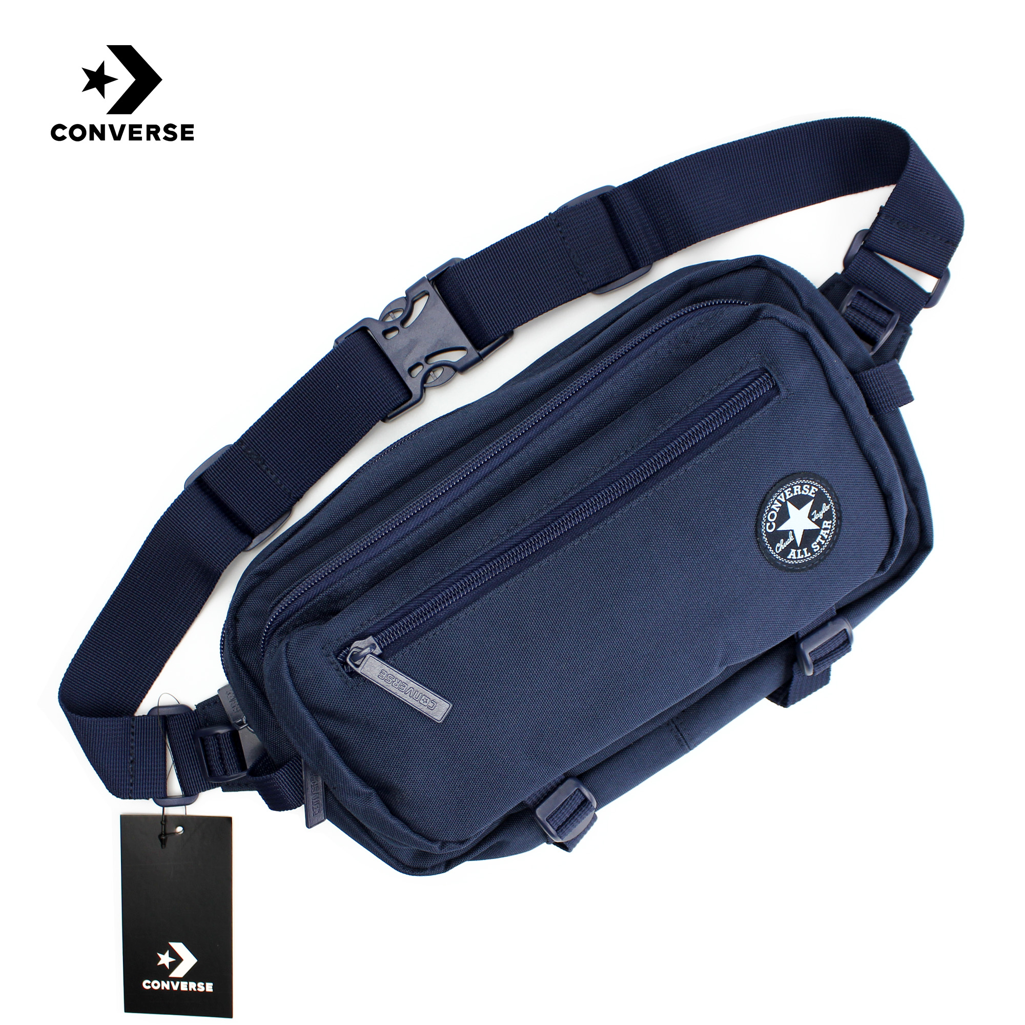 CONVERSE กระเป๋าคาดอก คาดเอว Pouchy Waist Bag - Navy [1261752BH2NAXX ...