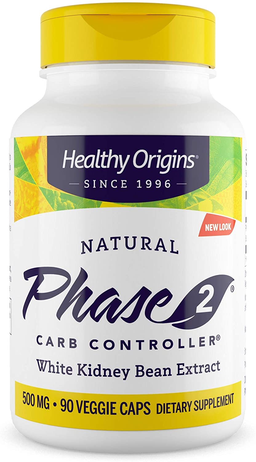 สารสกัดถั่วขาว Healthy Origins Phase 2 Carb Controller White Kidney Bean Extract 500mg 90 แคปซูล