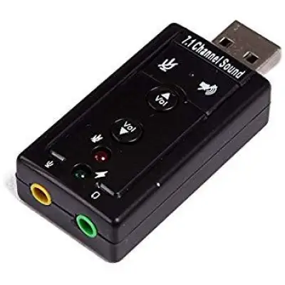 USB 2.0 3D Virtual 12Mbps External 7.1 Channel Audio Sound Card Adapter