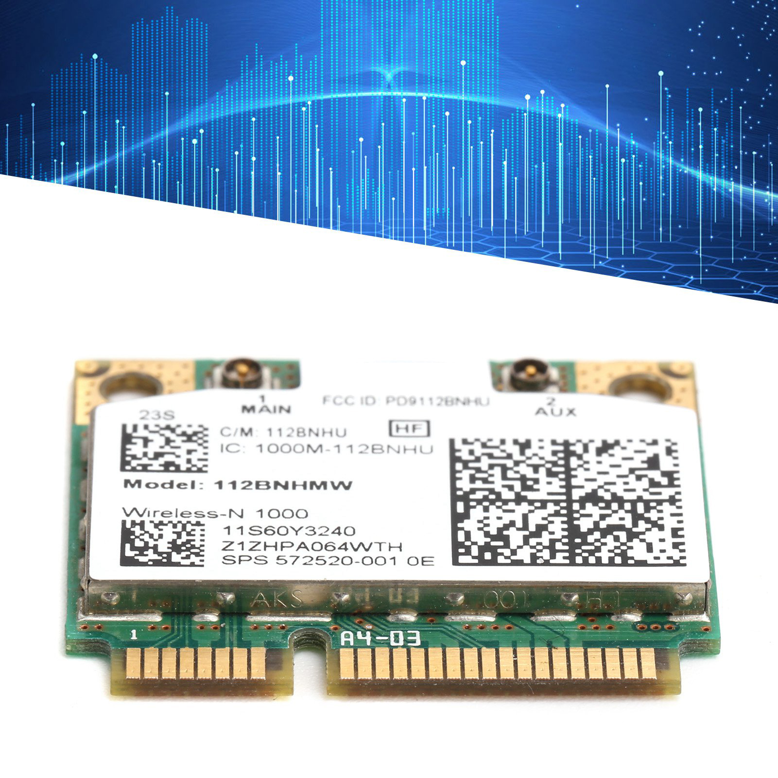 การ์ดไร้สาย N 1000 112BNHMW 300Mbps 802.11b / g / n การ์ดเครือข่ายอินเท ...